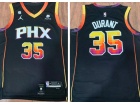 Jordan Phoenix Suns #35 Kevin Durant Black 2022-23 Jersey