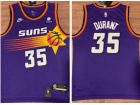 Jordan Phoenix Suns #35 Kevin Durant Purple Throwback Jersey