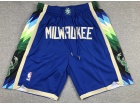 Milwaukee Bucks Blue With Pockets 23 City Shorts