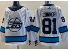 Adidas Winnipeg Jets #81 Kyle Connor White 2023 Reverse Jersey