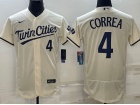 Nike Minnesota Twins #4 Carlos Correa Cream Twins Cities Flexbase Jersey