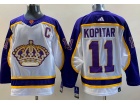 Adidas Los Angeles Kings #11 Anze Kopitar White 2023 Reverse Jersey