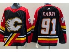 Adidas Calgary Flames #91 Nazem Kadri Black 2023 Reverse Jersey