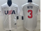 Team USA #3 Mookie Betts White Jersey