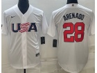 Team USA #28 Nolan Arenado White Jersey