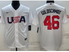 Team USA  #46 Paul Goldschmidt White Jersey