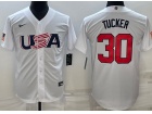 Team USA #30 Kyle Tucker White Jersey