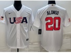 Team USA #20 Pete Alonso White Jersey