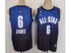 Los Angeles Lakers #6 Lebron James Blue 2023 All Star Jersey