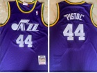 Utah Jazz #44 Pete Maravich Pistol  Purple Throwback Jersey