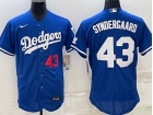 Los Angeles Dodgers #43 Noah Syndergaard White City Flexbase Jersey