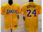 Los Angeles Lakers #24 Kobe Bryant Yellow Flexbase Jersey