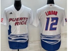 Puerto Rico #12 Francisco Lindor White Jersey