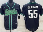 Philadelphia Eagles #55 Brandon Graham Black Baseball Jersey