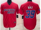 Puerto Rico #39 Edwin Diaz Red Jersey