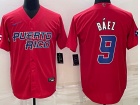 Puerto Rico #9 Javier Baez Red Jersey