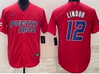 Puerto Rico #12 Francisco Lindor Red Jersey