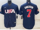 Team USA #7 Tim Anderson Blue Jersey