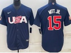 Team USA #15 Bobby Witt Jr. Blue Jersey