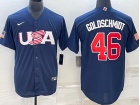 Team USA #46 Paul Goldschmidt Blue Jersey