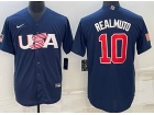 Team USA #10 J.T. Realmuto Blue Jersey