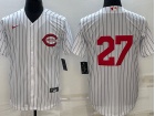 Cincinnati Reds #27 Trevor Bauer White Field Of Dreams Cool Base Jersey