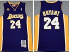 Los Angeles Lakers #24 Kobe Bryant Purple Throwback With 60th Patch Jersey