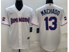 República Dominicana #13 Manny Machado White Jersey