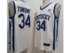 Kentucky Wildcats #34 Oscar Tshiebwe White Jersey