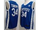 Kentucky Wildcats #34 Oscar Tshiebwe Blue Jersey