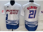 Puerto #21 Robert Clemente White Jersey