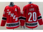 Adidas Carolina Hurricanes #20 Sebastian Aho Red 2023 Reverse Jersey