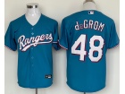 Nike Texas Rangers #48 Jacob Degrom Baby Blue Cool Base Jersey