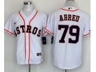 Nike Houston Astros #79 Jose Abreu White Cool Base Jersey