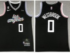 Nike Los Angeles Clippers #0 Westbrook Black 2022-2023 City Jerseys