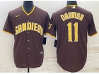 Nike San Diego Padres #11 Yu Darvish Brown Cool Base Jersey