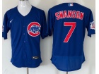 Nike Chicago Cubs #7 Dansby Swanson Blue Flexbase Jersey