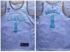 Los Angeles Lakers #1 D'Angelo Russell White Throwback 22-23 Season Jersey