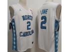 North Carolina Tar Heels #2 Caleb Love White Jersey