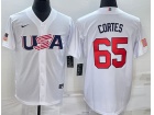 Team USA  #65 Nestor Cortes Jr. White Jersey