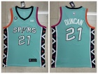 Nike San Antonio Spurs #21 Tim Duncan Green 2022-23 City Jersey