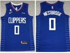 Nike Los Angeles Clippers #0 Russell Westbrook Blue Jersey