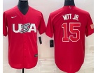 Team USA #15 Bobby Witt Jr. Red Jersey