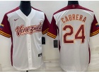 Vanezuela #24 Miguel Cabrera White Jersey