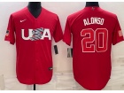 Team USA #20 Pete Alonso Red Jersey