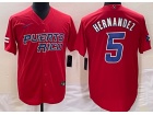 Puetro Rico #5 Enrique Hernandez Red Jersey