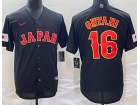 Japan #16 Shohei Ohtani Black Jersey