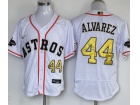 Houston Astros #44 Yordan Alvarez White Gold 2023 Champion Flexbase Jersey