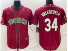 Mexico #34 Fernando Valenzuela Red Jersey