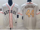 Houston Astros #44 Yordan Alvarez White Gold 2023 Champion Cool Base Jersey